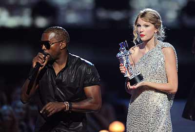 MTV spat of Taylor Swift and Kanye West