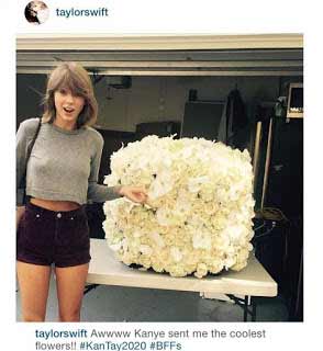 Enormous White Cube Flower Bouquet - Taylor Swift's Famous Apology from Kanye West
